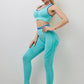 Exercise Outfits for Women 2 Pieces Seamless Yoga Outfits Color Matching Sports Bra and Leggings Set Tracksuits 2 Piece