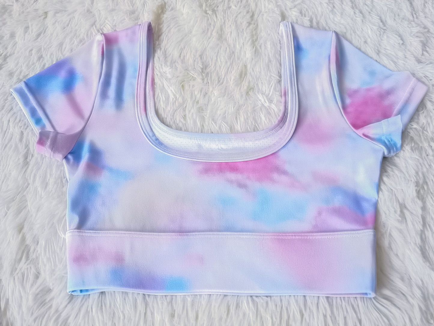 Women's Sports Tie Dye  Two Piece Outfits  Crop Tops And Shorts Set