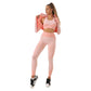 Workout Sets Women 3 Piece Legging Zip Crop Top Seamless Yoga Outfits Clothes Tracksuit